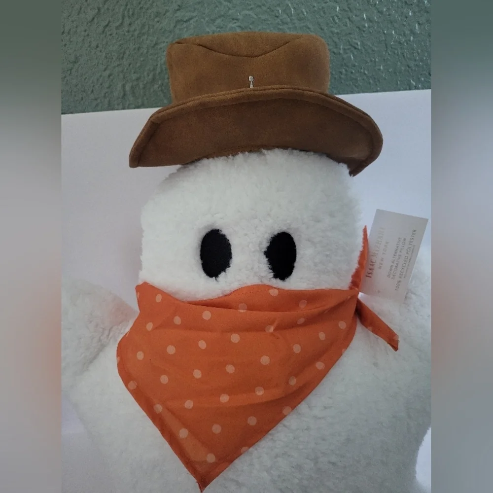 Brand new with tags Halloween 2024 Isaac mizrahi Ghost cowboy bandit pillow